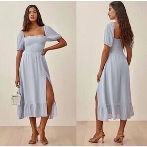 Reformation Light Blue Midi Dress
